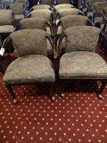 CAPTAIN CHAIRS CASTERED GREEN (8X)