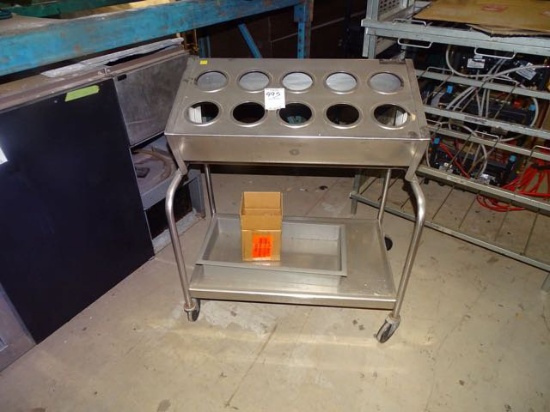 TRAY & SILVERWARE CART
