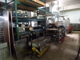 PALLET RACKS (X3) SECTIONS CAN NOT TAKE UNTIL STUFF IS OFF