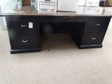 DESK, CREDENZA & 2 DRAWER LATERAL (X3)