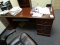DESK, BOOK SHELVES, EXC CHAIRS, HEATER W/HP 3 IN ONE & 4 DR FILE