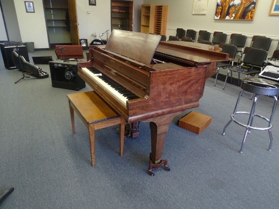 CHICKERING BROS, ACOUSTIGRANDE PIANO W/BENCH