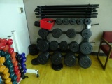 BODY PUMP WEIGHT SET W/RACK