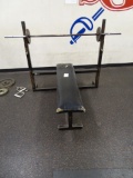 COBRA WEIGHT BENCH W/BAR & (2-10#) WEIGHTS