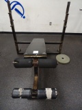 WEIGHT BENCH W/LEG CURL