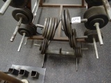 1” WEIGHT PLATES (12-10#), (5-7 ½ #), (1-5#), (2-2 ½ #) & 1 TREE (X21)