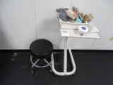 STOOL, MEDICAL CART W/HEALTH CARE (X2)