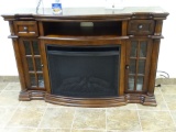 FIREPLACE W/ELECTRIC, 4 BARREL BACK CHAIRS, HP LASER JET W/STAND, SHREDDER,