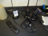 3-MOTOROLA 2 WAY RADIOS C-P 200 XLS, 5-EXC CHAIRS, GE MINI REFRIGERATOR & MICROWAVE,