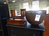 MIRROR, DECORATIVE BOWL & CUBBY W/SURGE PROTECTOR (X3)