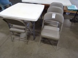 PADDED FOLDING CHAIRS (X4)