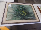 ART  WILD FLOWERS W/YELLOW  BY BETH MCANICH
