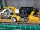 DEWALT 18V 6 ½” CIRCULAR SAW, RECHARGEABLE LIGHT, FLASH LIGHT & BITS