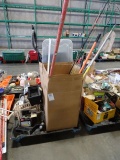 GEAR JACK, RECEIVER HITCH, DRILL BITS, FISHING POLES, SHOVELS, RAKE,