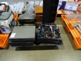 SONY CD PLAYER, ONKYO RECEIVER, JVC VHS PLAYER, TECHNICS AUDIO, RADIO/RECORD PLAYER