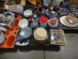 MUFFIN PANS, BLENDER, FLATWARE, BOWLS, COOKIE JAR, SKILLETS & MISC