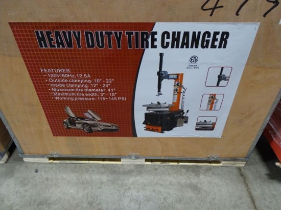 NEW HEAVY DUTY TIRE CHANGER 120V, MAX DIA. 41", MAX WIDTH 3"-15"