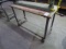 WOOD TOP METAL FRAME TABLE CASTERED 48” X 20”