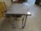 METAL WORK TABLE CASTERED 26” X 20”