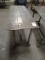 STEEL CASTERED TABLE 48” X 20”