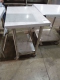 S/S TABLE ON CASTERS