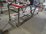 STEEL CASTERED TABLE 120” X 3’ 6”