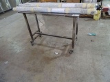 STEEL CASTERED TABLE 48” X 20”