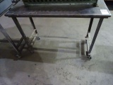 STEEL CASTERED TABLE 48” X 20”