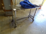 METAL WORK TABLE CASTERED 48” X 20”