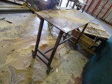 METAL WORK TABLE CASTERED 48” X 20”