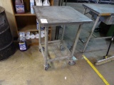 METAL WORK TABLE CASTERED 26” X 20”