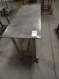 STEEL CASTERED TABLE 48” X 20”