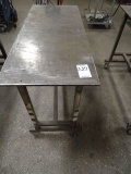 STEEL CASTERED TABLE 48” X 20”