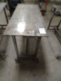 STEEL CASTERED TABLE 48” X 20”