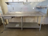 METAL WORK BENCH W/ S/S TOP