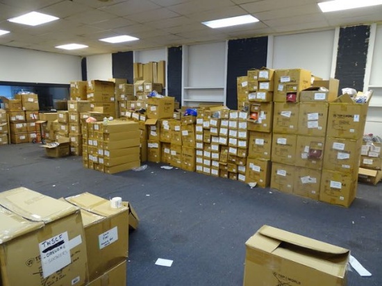 (1/3 OF ROOM) HATS 59-BOXES WITH A COUNT OF 144 OR 150 COUNT, HATS 65-BOXES 36 COUNT,