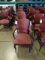 BLACK ARM CHAIRS W/PADDED BACK W/EXTRA PADDED SEATS (X6)