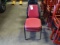3 BLACK PADDED CHAIRS & 2 RED PADDED CHAIRS (X5)