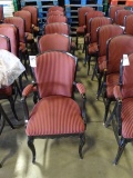 BLACK ARM CHAIRS W/PADDED BACK & PADDED SEAT (X6)