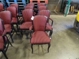 BLACK ARM CHAIRS W/PADDED BACK & PADDED SEAT (X7)