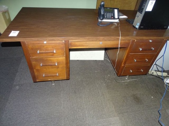 DESK W/CREDENZA (X2)