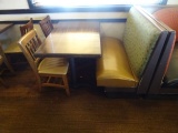 BOOTH W/TABLE & 2 CHAIRS X1