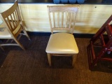 WOOD PADDED CHAIRS (X10)