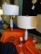 MARBLE & BRASS LAMPS (X2)  RETAIL $417
