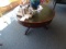 DUNCAN PHYFE DRUM TABLE W/LEATHER TOP  RETAIL $700