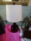 PURPLE GLASS LAMP  RETAIL $155