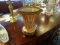 PORCELAIN BRASS PLANTER  RETAIL $370