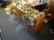 L SHAPED DISPLAY W/GLASS SHELF NO CONTENTS  RETAIL