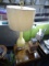 YELLOW GLASS LAMP  RETAIL $197