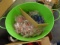 PENS, TAPE MEASURE, LETTER OPENERS W/TUB